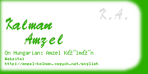 kalman amzel business card